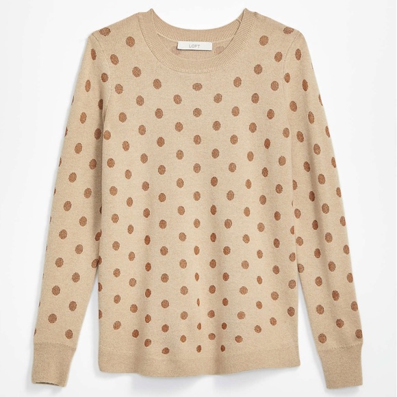 LOFT Dotted Shirttail Sweater